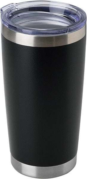 (BULK ORDER 24) 20oz Stainless Steel Tumbler Bulk with Lid, Double Wall Vacuum Insulated Travel Mug, Powder Coated Coffee Cup, Powder Black
