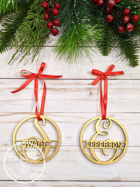 Personalized Monogramed Ornaments