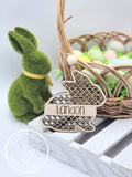 *PERSONALIZED* Rattan Bunny Tags